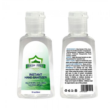 1oz Hand Sanitizer Free Instant Hand Disinfectant Gel